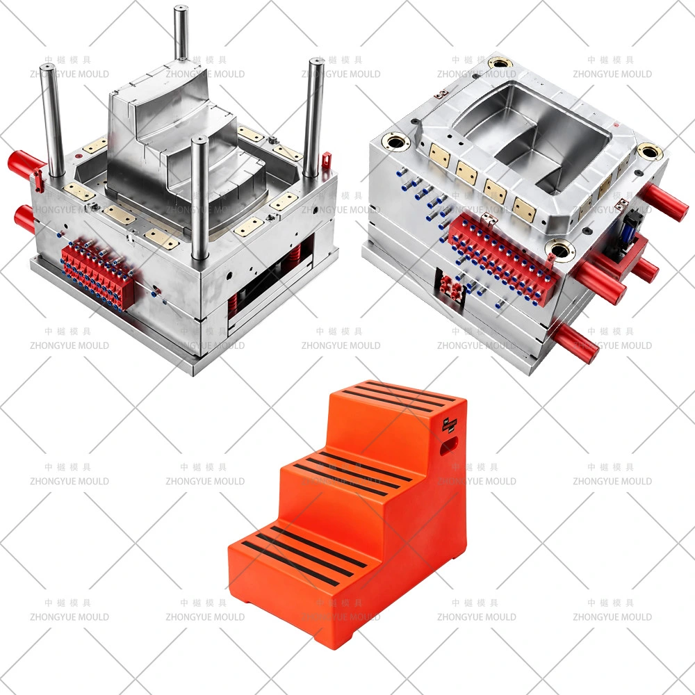 Tre trins taburetform af plast